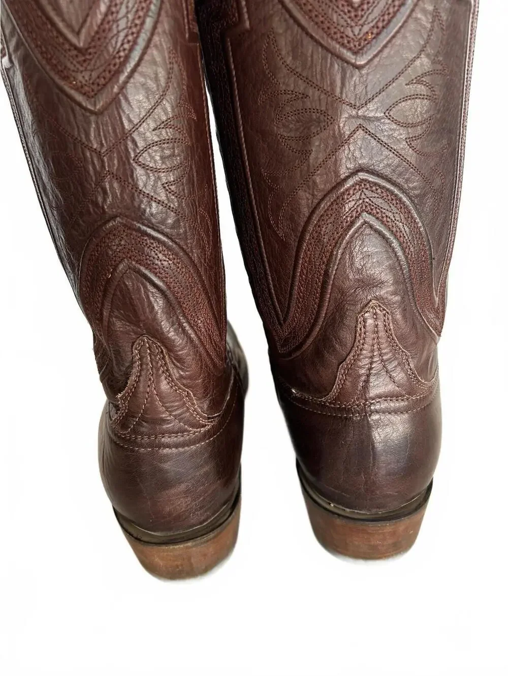 Lucchese Collins Chocolate Buffalo Leather Boots Men’s 10 D